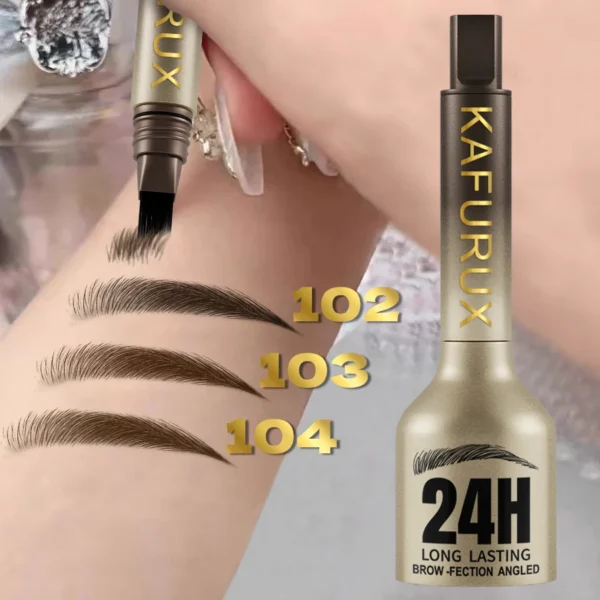 3D Dye Eyebrow Pencil Hairling Anti-smudge Waterproof Long Lasting Black Brown Large Brush Natural Wild Eyebrow Enhancers Cream - Image 5