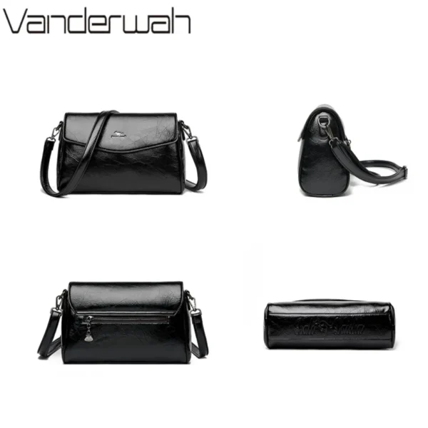 Luxury Shoulder Bags For Women Messenger Purse High Quality PU Leather Ladies Fashion Crossbody Bags Solid Color Commuting Sac - Image 5