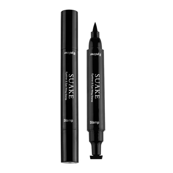 2 In1 Stamp Liquid Eyeliner Pencil Water Proof Fast Dry Double-ended Black Seal Eye Liner Pen Make Up for Women Cosmetics - Image 5