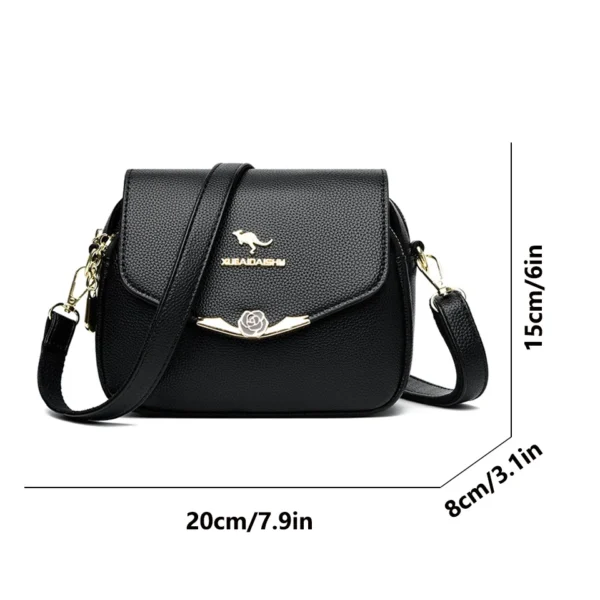 Elegant Soft Leather Shoulder Bags for Women Designer Fashion Crossbody Bags Ladies Purses and Handbags Sac Small Messenger Bag - Image 5