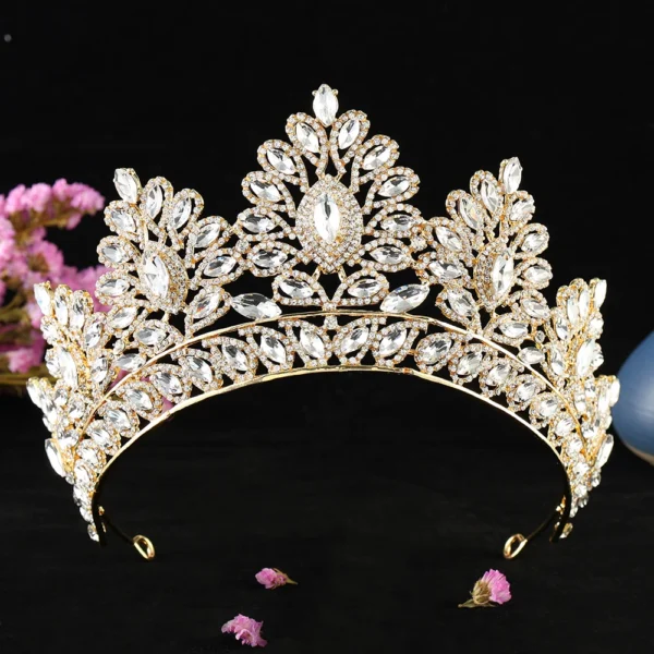 Luxury Crystal Gem Bridal Crown Ornaments Fashionable Noble Banquet Wedding Jewelry Women's hair Accessories - Image 4