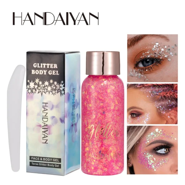 2022Art Gel Body Sequins Glitter Decoration Mermaid Scale Face Party Stage Makeup Polarized Bright Eye Shadow - Image 5