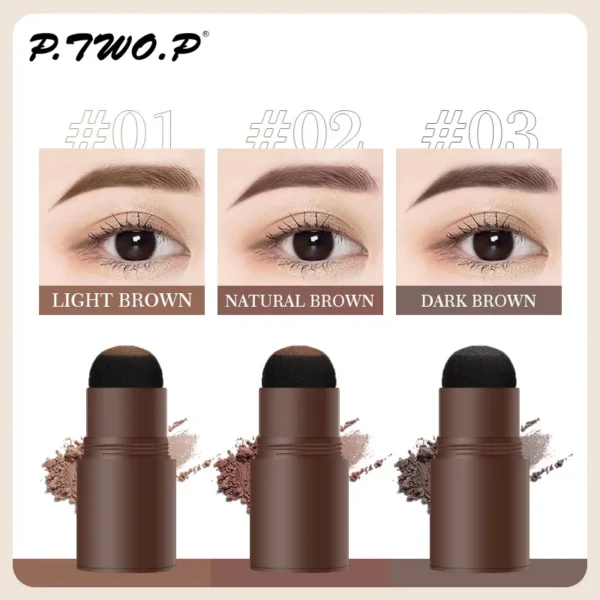 Eyebrow Powder Stamp Shaping Kit Waterproof Long Lasting Makeup Brushes eyebrow paint pencil Eye Brows Stencil Korean Cosmetics - Image 4