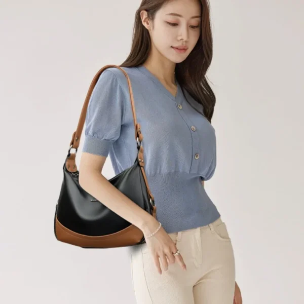 High-Quality Women's Leather Handbag Luxury Designer Shoulder Crossbody Bag Ladies' Casual Messenger Bag Sac De Luxe Femme - Image 3
