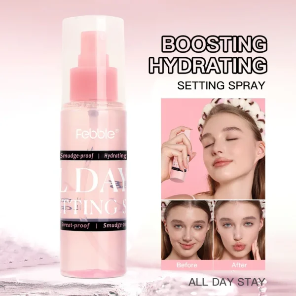 FEBBLE Setting Spray Waterproof Sweatproof & Long-Lasting Moisturizing Oil-Control & Hydrating Makeup Fixer