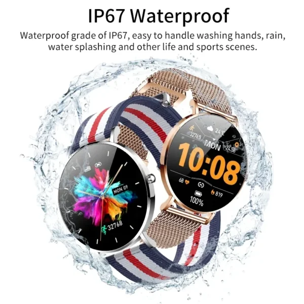 LIGE 2024 AMOLED Smart Watch Women Call Remind Ladies Physiologic Function Clock Sport Bracelet Waterproof Smartwatch For Men - Image 6