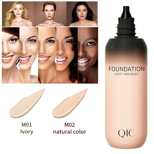 Matte Liquid Foundation Cream - Full Coverage Moisturizing Face Concealer Dark Circle Corrector Long-Lasting Eye Makeup Primer - Image 5
