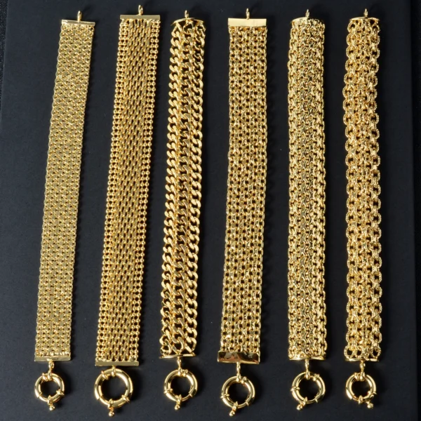 New 18MM wide copper chain bracelet unisex 18K gold plated wristband Miami Sidewalk bracelet Punk Hip Hop Jewelry party gift - Image 2
