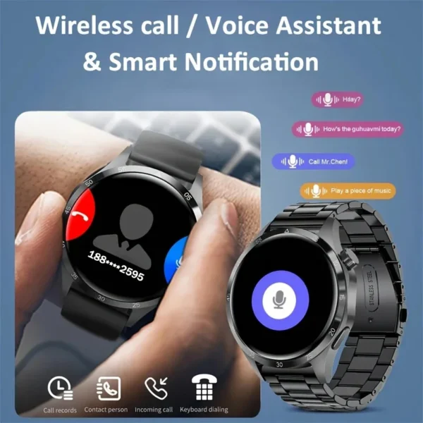 2025 New NFC GPS Sport Smart Watch for Men 1.52 "AMOLED Screen Heart Rate Monitor Bluetooth Call IP68 Waterproof GT4 Smartwatch - Image 4