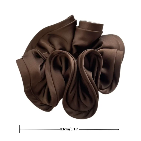 5Pcs/20Pcs French Style Ruffled Silky Scrunchies Oversized Large Hair Scrunchie Girls Satin Elastic Hair Bands Hair Accessories - Image 6