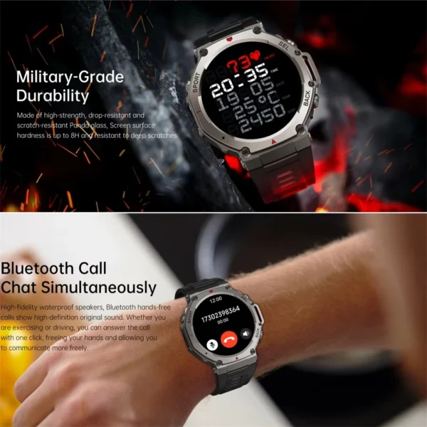 Outdoor Smart Watch For T-Rex 3 GPS Smartwatch AMOLED Touch Screen 5ATM Compass Smart Fitness Sport Monitor Men Watch ForXiaomi - Image 3