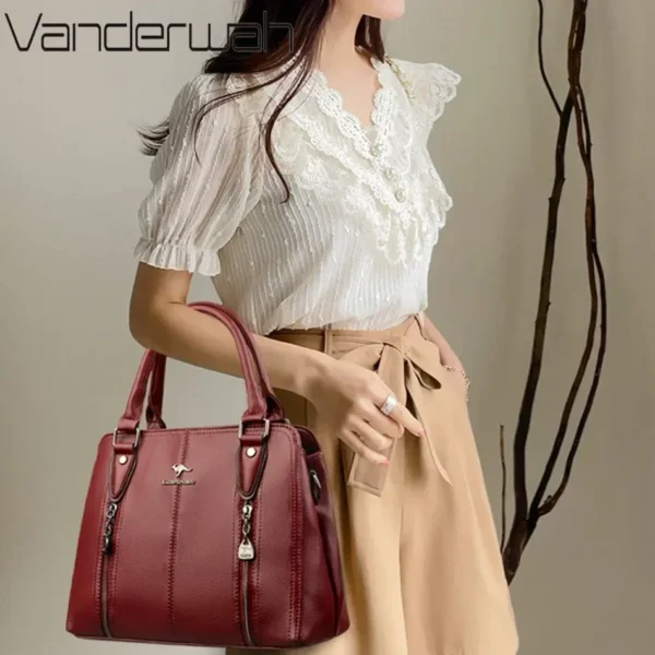 Genuine Brand Luxury Handbags Women Bag Designer Casual Tote Bag High Quality Leather Shoulder Crossbody Bags for Women 2024 New - Image 2