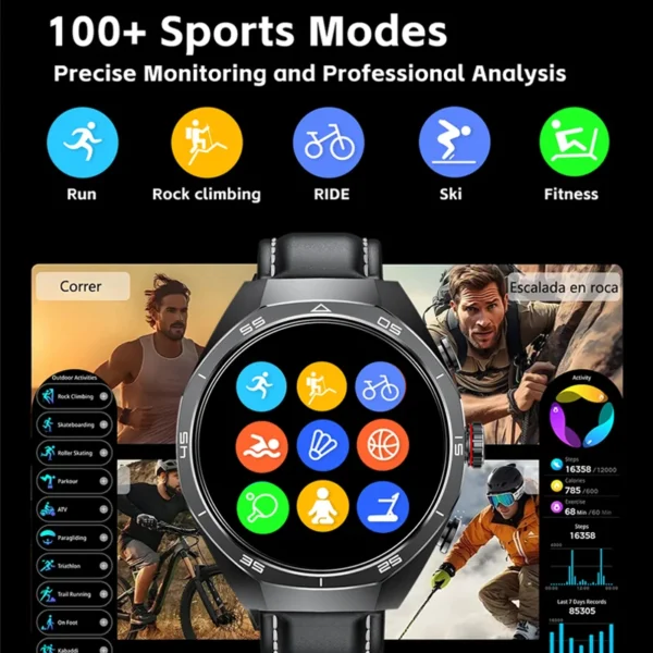 2025 New BT call smartwatch Men TWS Dual Earphones Call Health Monitor Sports Music Earphones Smartwatch 2-in1 For apple Android - Image 3