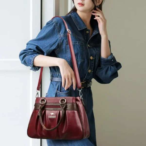 Three Layers Luxury Casual Tote Women Bag High Quality Pu Leather Ladies Hand Bags for Women Big Shoulder Crossbody Bags Sac New - Image 4
