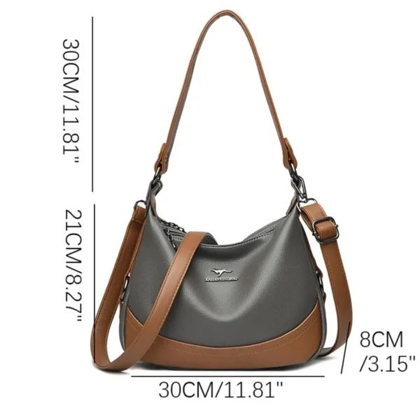 High-Quality Women's Leather Handbag Luxury Designer Shoulder Crossbody Bag Ladies' Casual Messenger Bag Sac De Luxe Femme - Image 4