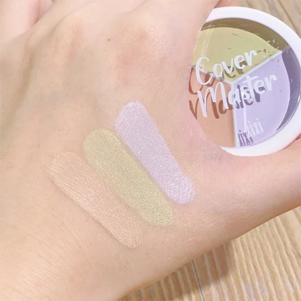 XIXI Pure Holding Makeup Three Color Concealer Spot Ae Print Repair Foundation Dark circles are not easy to stick powder - Image 5