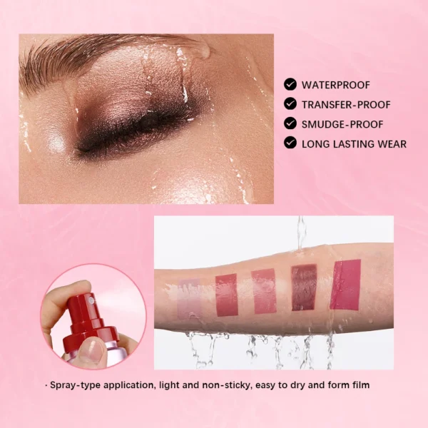 Mattifying Waterproof Setting Spray Glossy Matte Base Makeup Control Oil Non-Sticky Waterproof Make-up Fixer Spray for All Skin - Image 5
