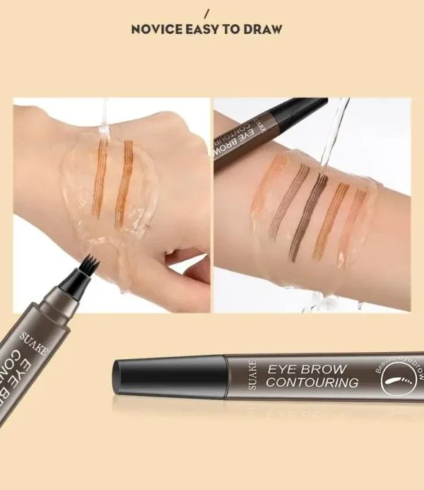 4 Fork Eyebrow Pencil Natural Waterproof Anti-sweat Lasting Liquid Does Not Faint Dye Extremely Fine Eyebrow Pencil Makeup Tool - Image 2