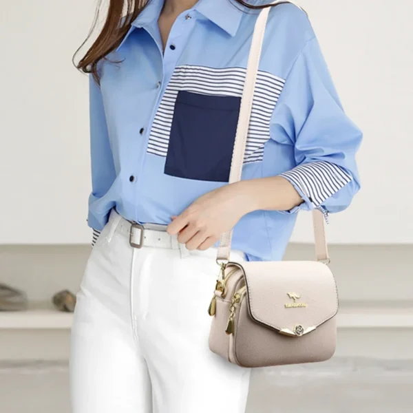 Elegant Soft Leather Shoulder Bags for Women Designer Fashion Crossbody Bags Ladies Purses and Handbags Sac Small Messenger Bag - Image 2