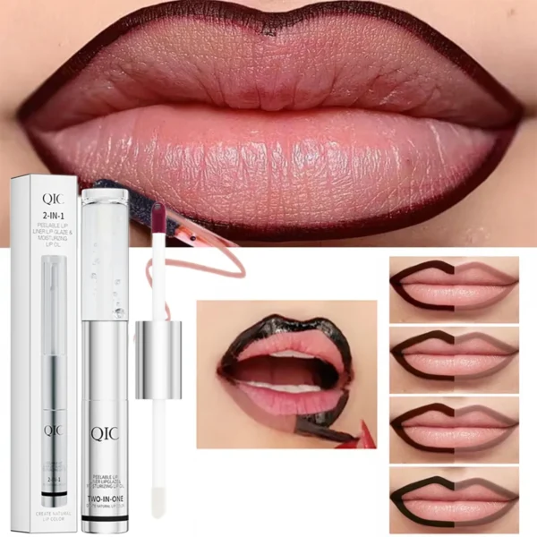 QIC Waterproof Lip Liner Peel Off Tattoo Lipgloss Long Lasting Matte Lip Tint Brown Contour Tear-off Lips Stain Cosmetic - Image 2
