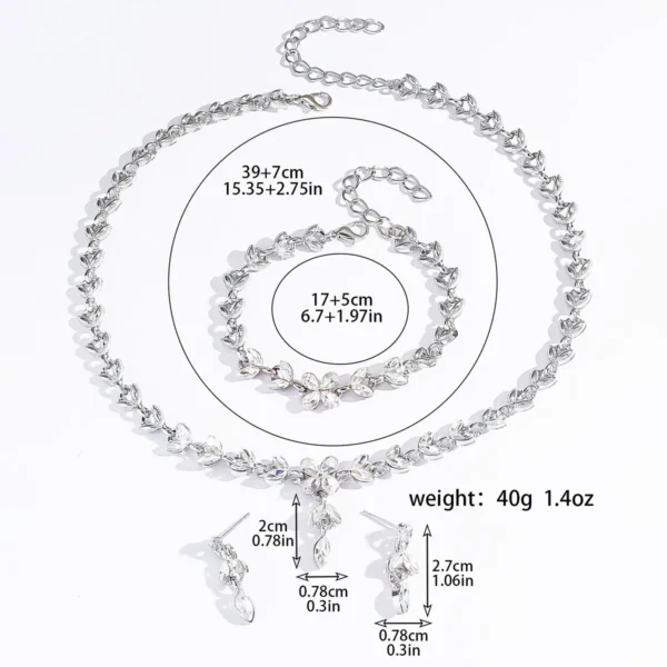 4PC Women's Fashion Copper Claw Chain Sunflower Necklace Earrings Bracelet Jewelry Set Wedding Banquet Party Holiday Gift - Image 5