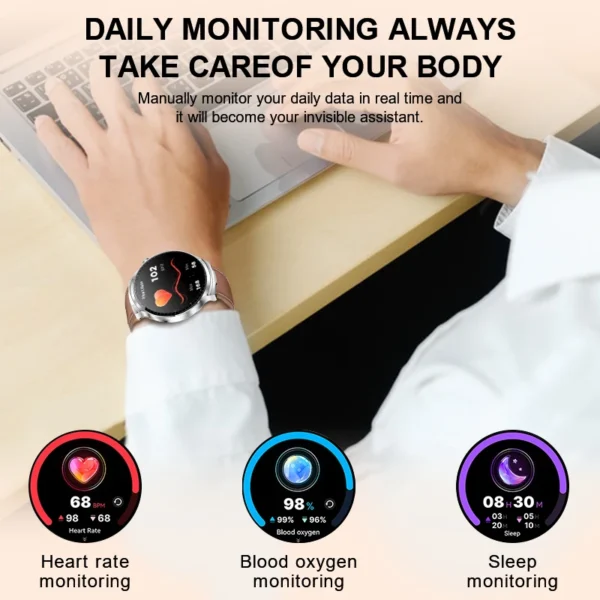 LIGE 2025 New TWS 2-In-1 Headset Smart Watch 1.85" Bluetooth Call Men Earphone Smartwatch Heart Rate Health Monitor Music Watch - Image 4