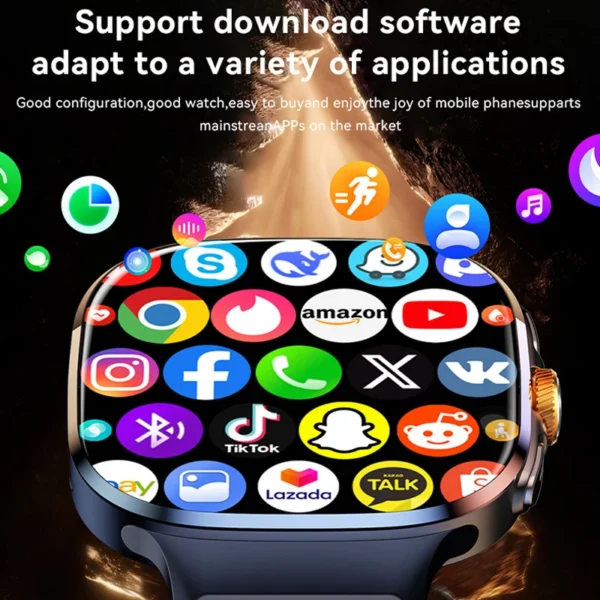 2.4-inch AMOLED Smart Watch 4G Android Smartwatch With 5MP Camera Support Maps Download APP Face Unlock GPS WIFI Bluetooth Call - Image 3
