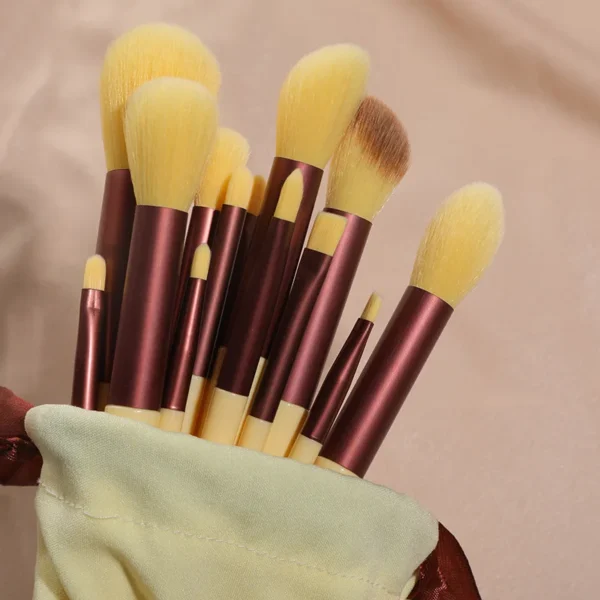 13pcs Makeup Brushes Set Eye Shadow Foundation Women Cosmetic Brush Eyeshadow Blush Beauty Soft Make Up Tools Bag - Image 3
