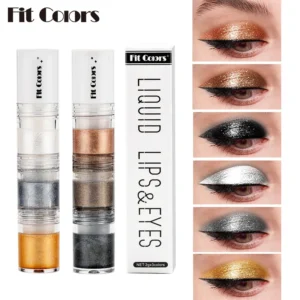 3 Color Glitter Eye Shadow Set Shiny Metallic Texture Lasting Waterproof Fashion Multi-functional Liquid Eye Shadow Cosmetics 6g