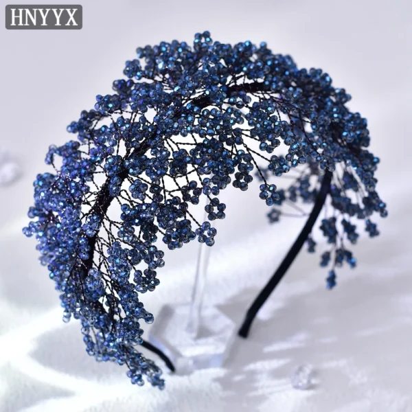 HNYYX Luxury Crystal Headband Sparkling Wedding Hair Jewelry Fashion Headwear Elegant Headdress Rhinestone Hair Piece A86