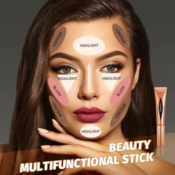 Liquid Contouring Highlighter Stick Matte Brightening Primer Highlighter Nose Shadow Silhouette Small V Face Blush Highlight - Image 4