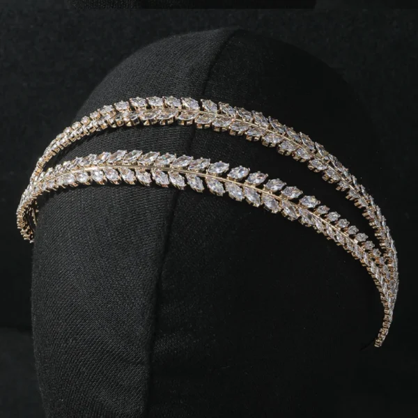 Luxury Bridal Headbands For Wedding Headpiece Cubic Zirconia CZ Bride Crowns Tiaras Women Girl Hairbands Hair Jewelry Headdress - Image 5
