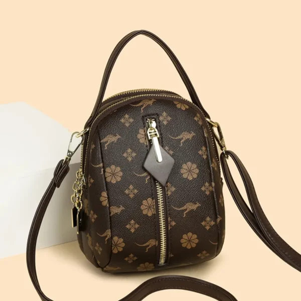 Two Layers Women's Printed Leather Small Shoulder Phone Bags Ladies Handbags Crossbody Bag High Quality Messenger Bag Sac A Main - Image 2