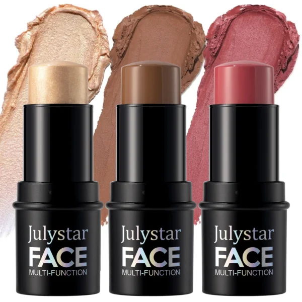 Multifunctional Grooming Stick Four Pack Highlight Brightening Contour Retouching Natural Matte Blush Stick Facial Makeup - Image 4