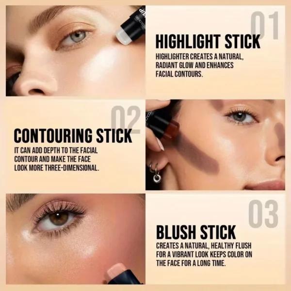 Moisturizer Contour Concealer Foundation Waterproof Face Corrector Full Cover Dark Circles Contour Stick Primer Pen Cosmetics - Image 4