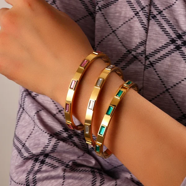 Classical Exquisite Gem Inlaid Bracelet Suits For Fashionable Jewelry For Women To Wear And Match During Summer Travel - Image 3