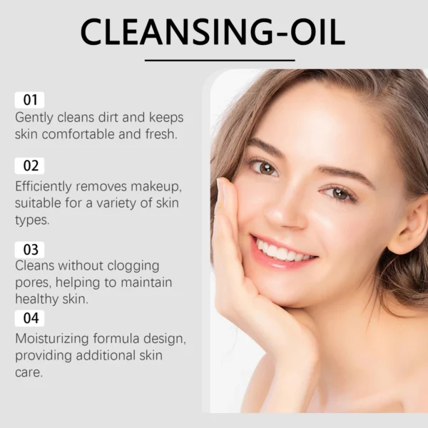 Cleansing Oil Removes Facial Makeup, Dirt,and Oil,purifies Pores,nourishes,moisturizes,brightens,and Removes Makeup Skincare - Image 5