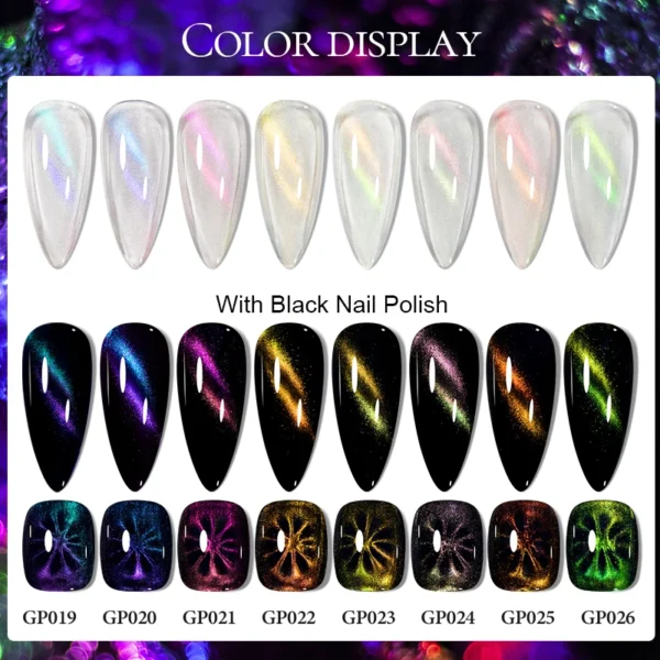 9D Cat Magnetic Nail Polish 8ml Blue Red Laser Nail Polish Quick Dry Nail Art Polish For Nails DIY Manicure No Need Lamp - Image 5