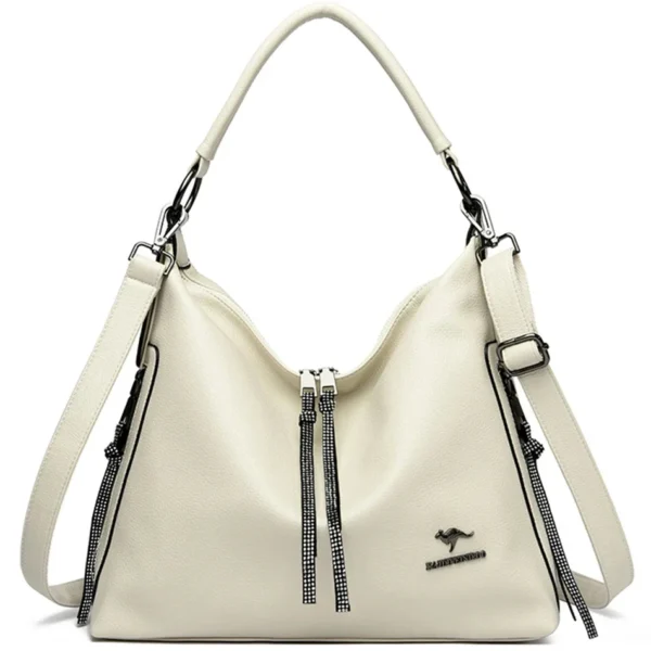 2024 Women High Quality Leather Shoulder Bag Top-handle Bags Casual Large Capacity Messenger Bags Luxury Designe Ladies Handbags - Image 2