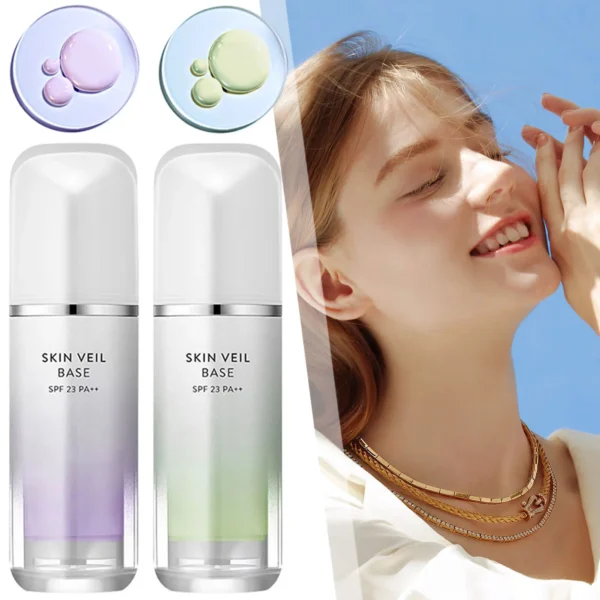 3 in 1 Face Primer for Even Skin Tones Moisturizing Sunscreen SPF23 Face Primer Invisibles Pore Isolation Cream for Daily Use - Image 5