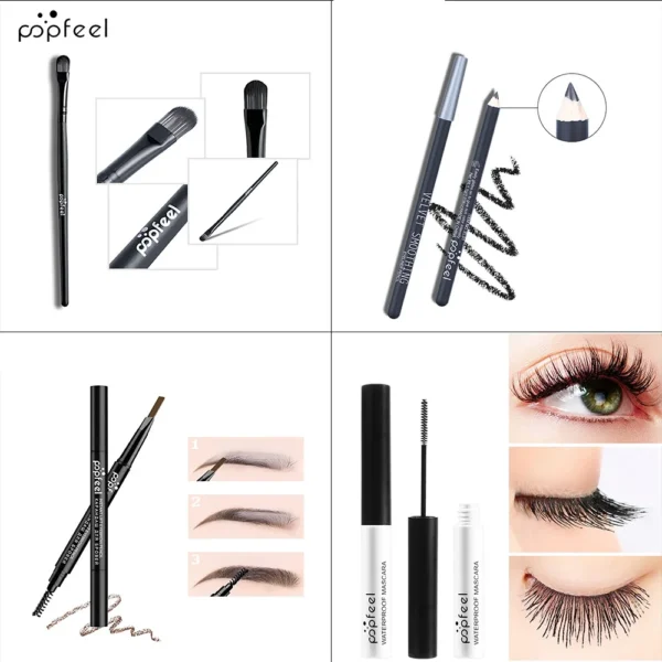 Makeup Kit For Eye Women Cosmetics Set Travel Eyeshadow Eyebrow Pencil Eyeliner Mascara Makeup Brush Eye Korean Beauty Full Kit - Image 3