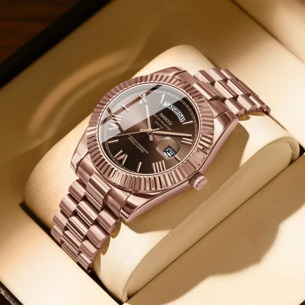 NIBOSI Men Watches Analog Quartz Stainless Steel Watches for Men Waterproof Business Classic Desiger Wrist Watch Day Date Reloj - Image 5