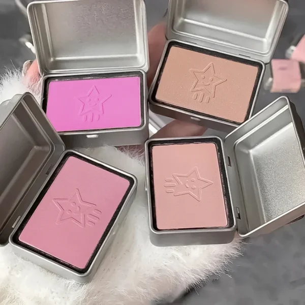 Blush, 4 Shades Available, Peach-Toned Matte Blush In Metal Tin, Long-Lasting Color & Contour Enhancer, Non-Flying Powder, Face - Image 3