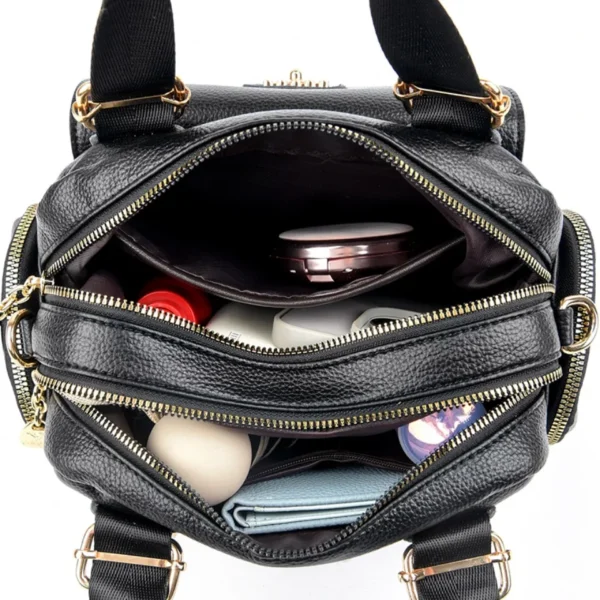 High Quality PU Leather Shoulder Bag for Women Crossbody Tote Hand Bag Ladies Messenger Multi-pocket Handbag for Daily Commuting - Image 6