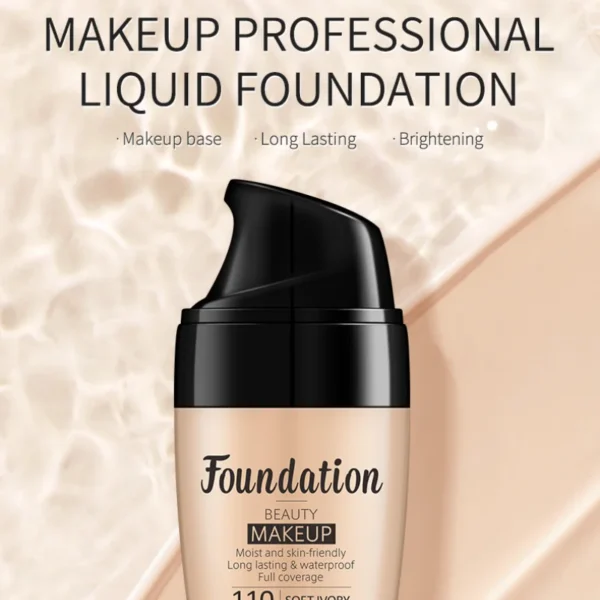 30ml Liquid Foundation Waterproof Makeup High Coverage Concealer Long-lasting Cover Dark Circle Brighten Matte BB Cream Cosmetic - Image 3