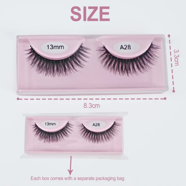 10/30/50/100 Pairs Wholesale False Eyelashes Ntural Look Faux Mink Lashes Fluffy Wispy Fake Lashes Suppliers - Image 3