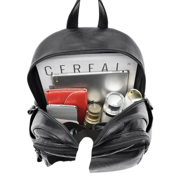 2024 Female Leather Backpacks High Quality Ladies Bagpacks Luxury Designer Large Capacity Casual Daypack Girl Mochilas Sac A Dos - Image 6