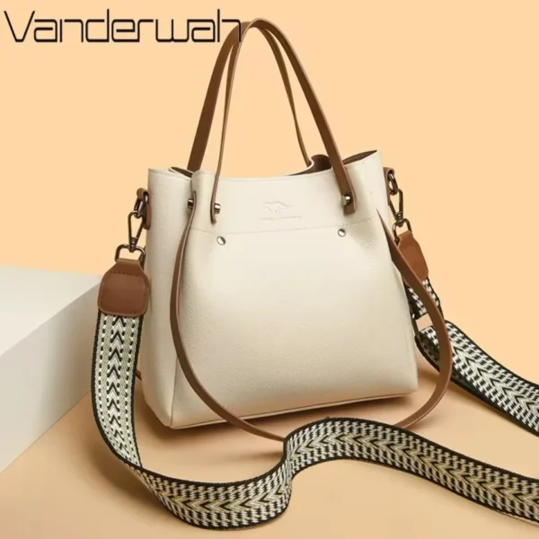 High Quality Pu Leather Shoulder Crossbody Bags for Women 2025 Luxury Handbags Women Bags Large Capacity Tote Messenger Bag