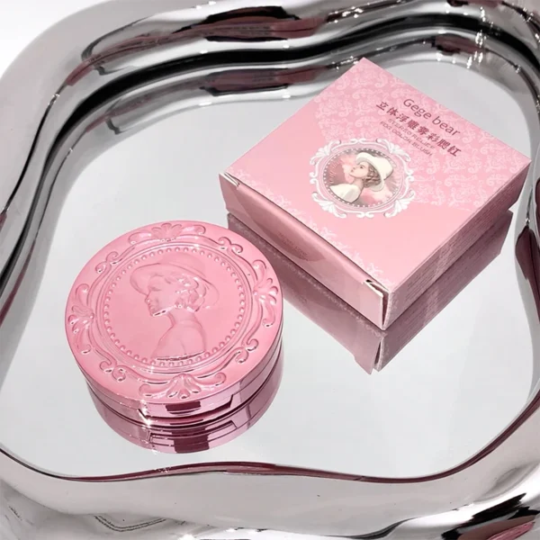 Three dimensional relief mist Color blush natural tender delicate hold makeup low saturation female blush cream - Image 3