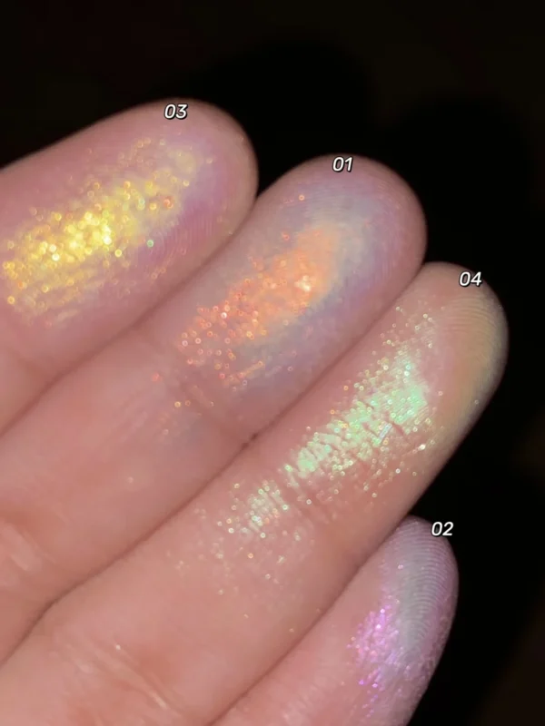 RMT High Gloss Chameleon Highlight Matte Purple Fine Powder Cream Blusher Shiny Face Brightening Integrated Plate ROMATIC Makeup - Image 3
